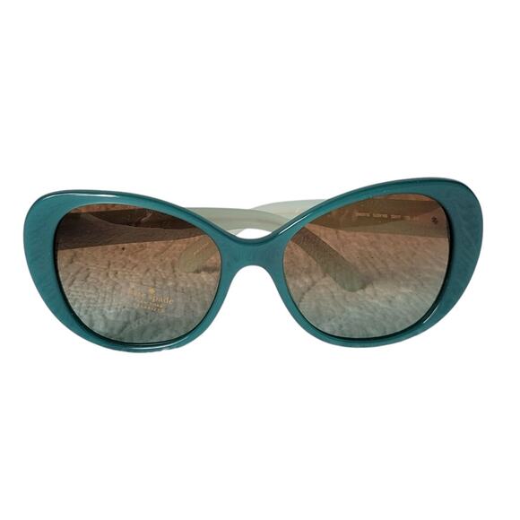 New KATE SPADE EMERY/S Teal Aqua Plastic Cat Eye Women\'s Sunglasses rare main image 4